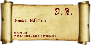 Dombi Nóra névjegykártya
