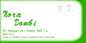 nora dombi business card